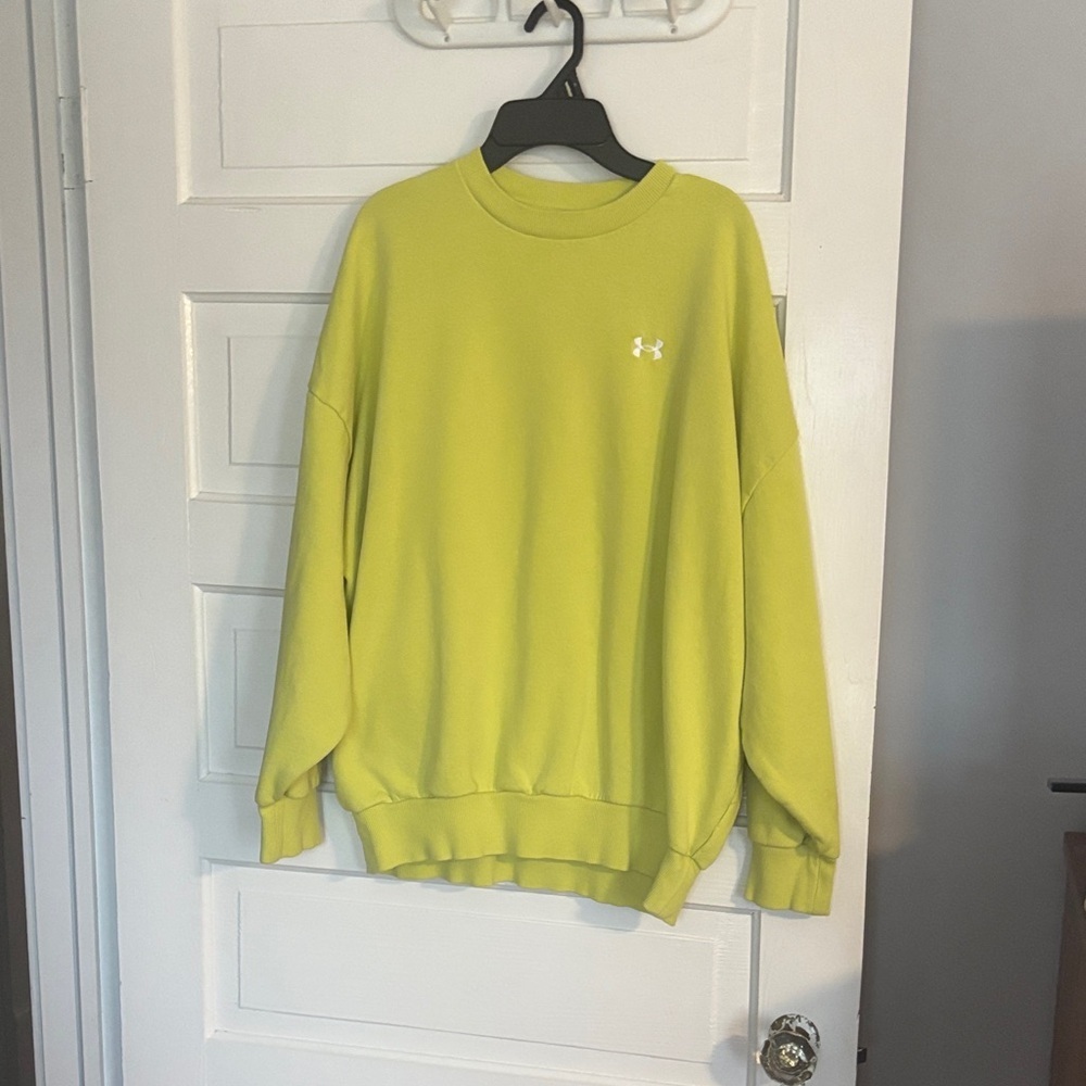 Under Armour Basic Lime Green Yellow Sweatshirt